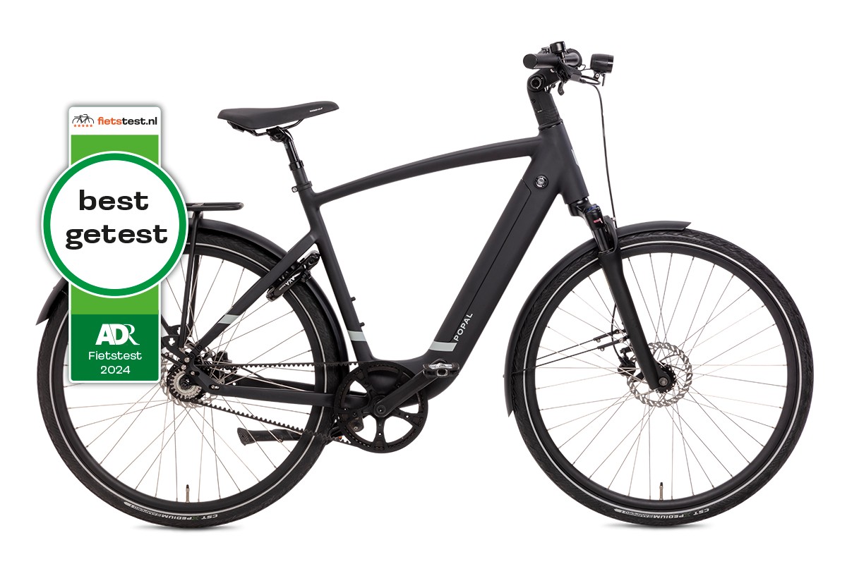 Popal Elektrische stadsfiets Arc1 Heren 54 cm Mat zwart