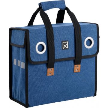 Willex canvas shopper Blauw 18 liter