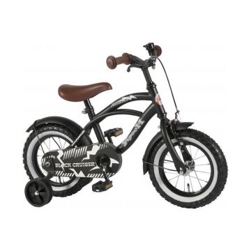 Volare Kinderfiets Black Cruiser 12 inch Mat zwart