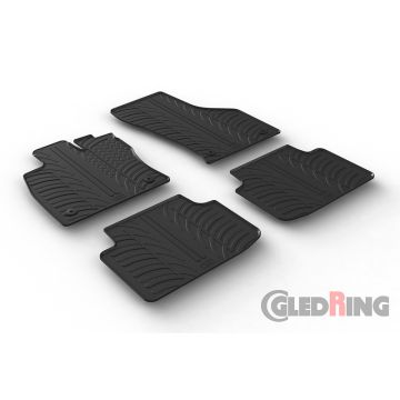 Gledring Rubbermatten passend voor Volkswagen Passat 3G Sedan/Variant 2014-(T profiel 4-delig + montageclips)