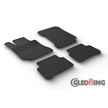 Gledring Rubbermatten passend voor Mercedes E-Klasse W212 2014- (G profiel 4-delig + montageclips)