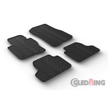 Gledring Rubbermatten passend voor BMW 4 serie F32 automaat 2013- (T profiel 4-delig + montageclips)