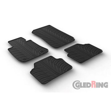 Gledring Rubbermatten passend voor BMW 3 serie E90/E91 2005-2012 (T profiel 4-delig + montageclips)