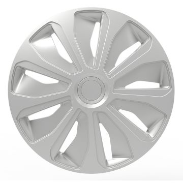 AutoStyle 4-Delige Wieldoppenset Platin 14-inch zilver