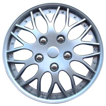 AutoStyle 4-Delige Wieldoppenset Missouri 16-inch zilver