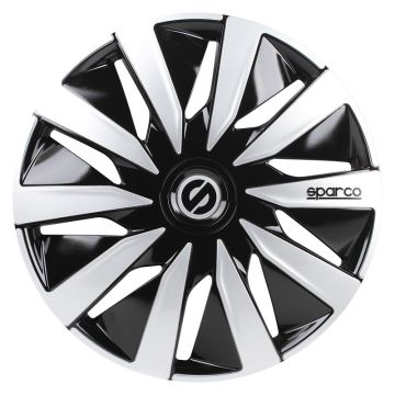 Sparco 4-Delige Wieldoppenset Lazio 13-inch zwart/zilver