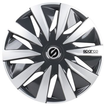 Sparco 4-Delige Wieldoppenset Lazio 13-inch grijs/zilver