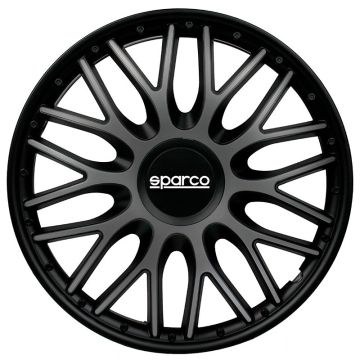 Sparco 4-Delige Wieldoppenset Roma 14-inch grijs/zwart