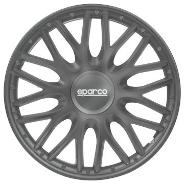 Sparco 4-Delige Wieldoppenset Roma 15-inch grijs