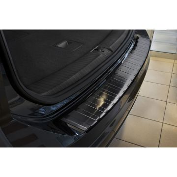 Avisa Zwart RVS Achterbumperprotector passend voor Volkswagen Touran III 2015- 'Ribs'