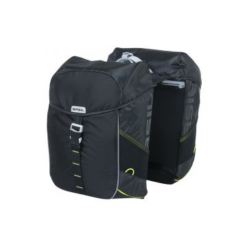 Basil dubbele fietstas miles doublebag mik 34 liter Zwart