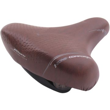 Selle bassano Fietszadel Volare XXL BigCity met elastomeer demping bruin