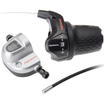 Shimano Draaiversteller 3 speed Nexus SL-3S42E met kabels en clickbox zwart