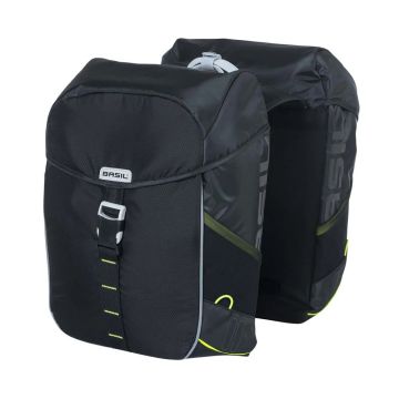 Basil dubbele fietstas miles doublebag 34 liter Zwart