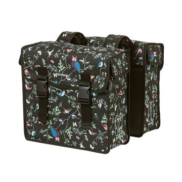 Basil dubbele fietstas wanderlust 35 liter Zwart