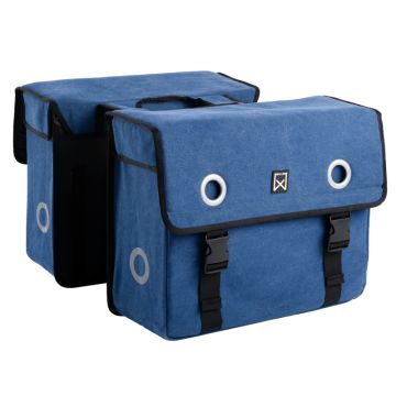 Willex canvas dubble tas Blauw 30 liter