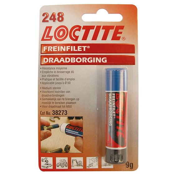 Loctite 248 borgmlddel 9 ml Blauw