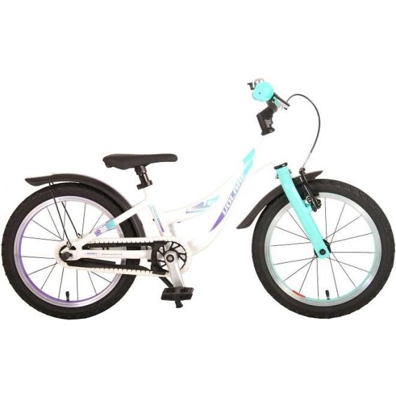 Volare Kinderfiets Glamour 16 inch Wit met licht blauw