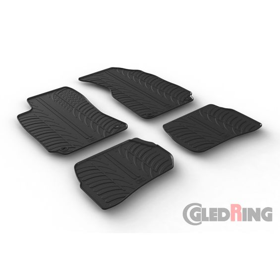 Gledring Rubbermatten passend voor Volkswagen Passat 3B/3BG 1996-2004 (T profiel 4-delig + montageclips)