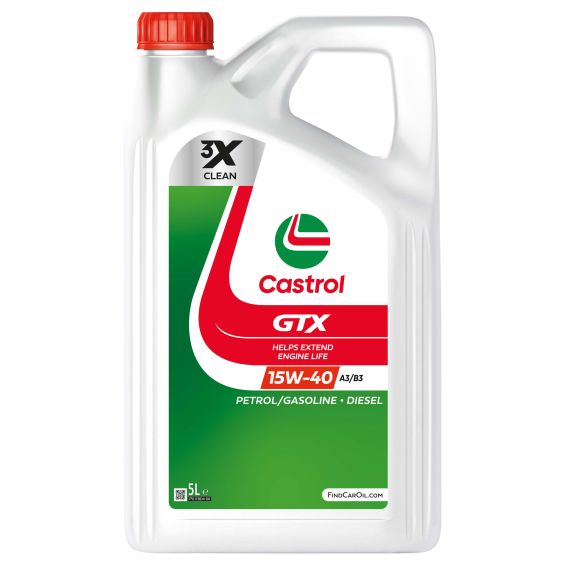 Castrol Motorolie GTX 15W-40 A3/B3 5 Liter