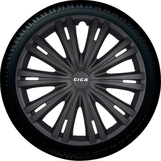 AutoStyle 4-Delige Wieldoppenset Giga 16-inch mat zwart