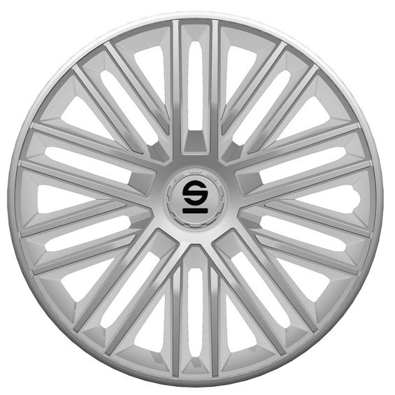 Sparco 4-Delige Wieldoppenset Bergamo 14-inch zilver