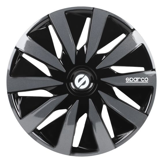 Sparco 4-Delige Wieldoppenset Lazio 14-inch zwart/grijs