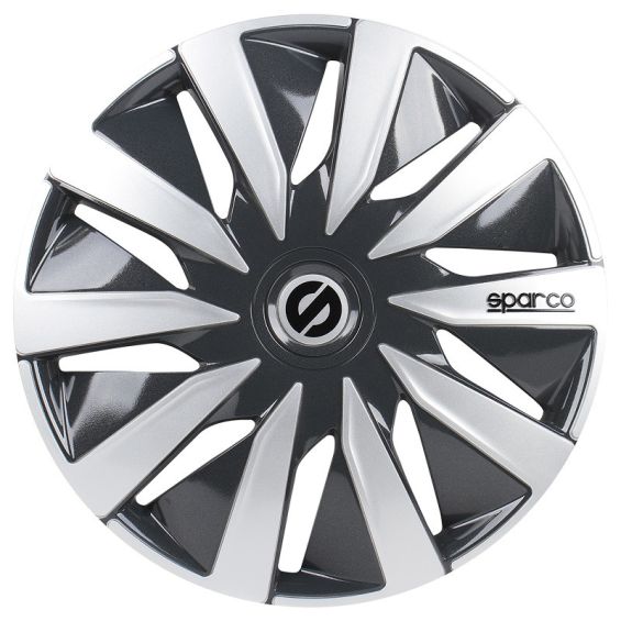 Sparco 4-Delige Wieldoppenset Lazio 14-inch grijs/zilver