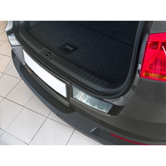 Avisa RVS Achterbumperprotector passend voor Volkswagen Tiguan 2007- 'Ribs' (2-delig)