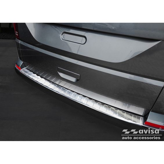 Avisa RVS Achterbumperprotector passend voor Volkswagen Caravelle T6 2015- & FL 2019- (met achterklep) 'Ribs'