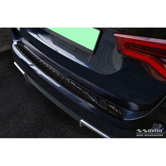 Avisa Zwart RVS Achterbumperprotector passend voor BMW iX3 (G08) 2020- 'Ribs'