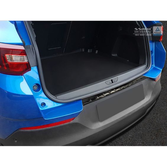 Avisa Zwart RVS Achterbumperprotector passend voor Opel Grandland X 2017- 'Ribs'