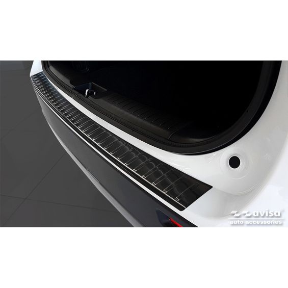 Avisa Zwart RVS Achterbumperprotector passend voor Suzuki Vitara II 2015-2018 & FL 2018- inkl. Hybrid 'Ribs'