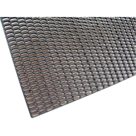 Kunststof Racegaas ABS zwart HEX Fine 18x7mm 120x30cm