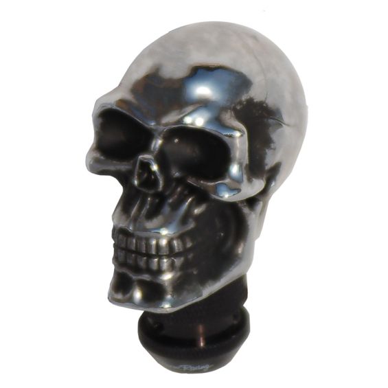 Simoni Racing Pookknop Skull Chroom + Zwarte Ogen