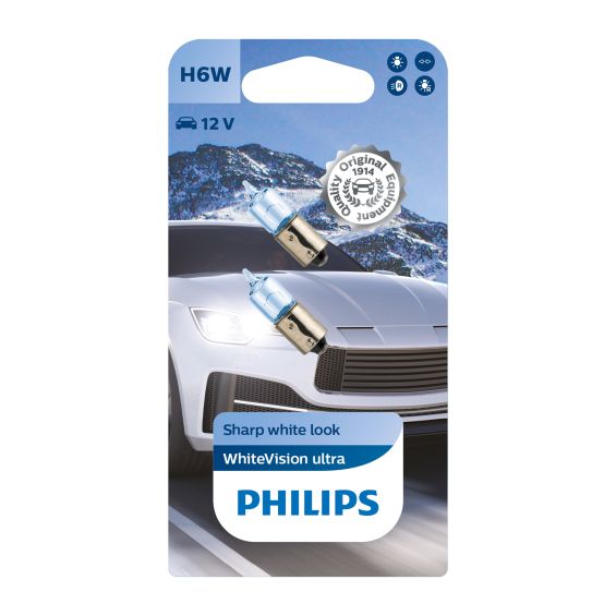 Philips 12036WVUB2 White Vision Ultra H6W 2 Stuks