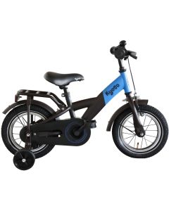 Kinderfiets 12 inch Kyoso X-Rider met remnaaf - zwart/blauw